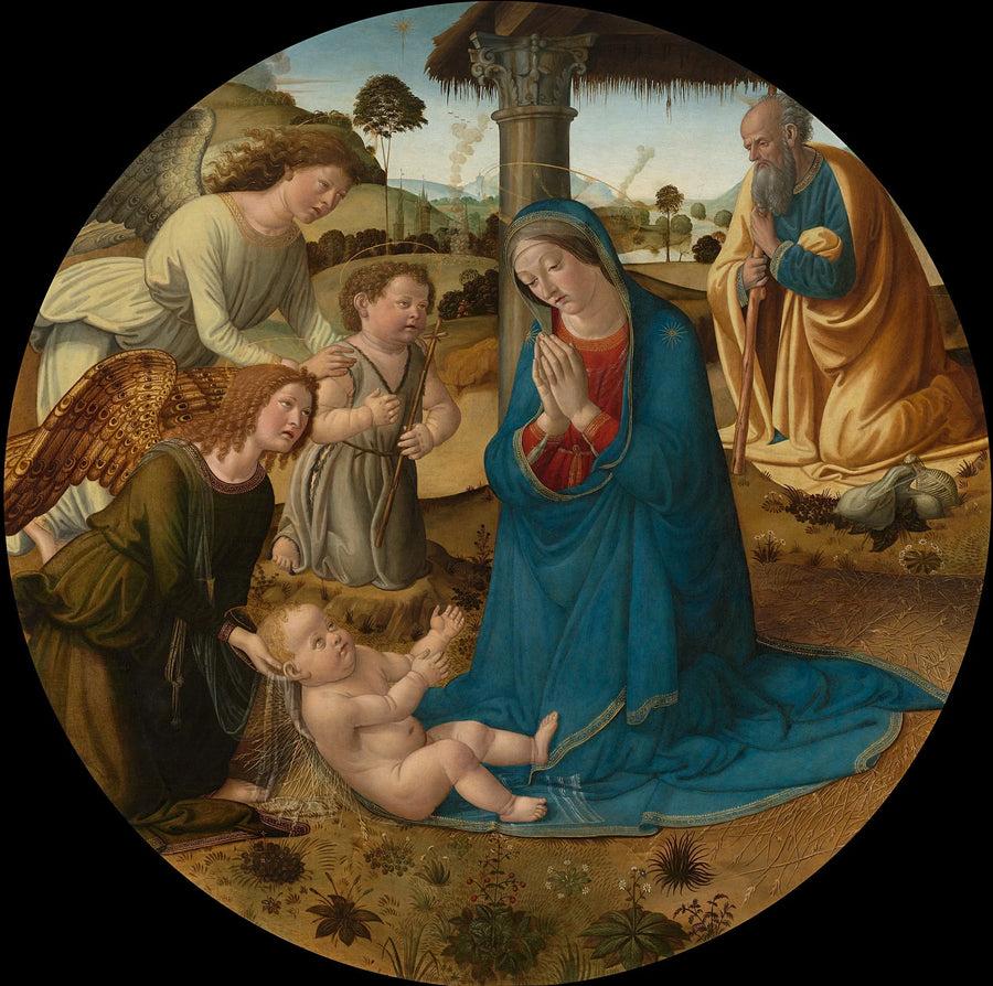 L'Adoration de l'Enfant Jésus - Cosimo Rosselli image 1 reproduction de peinture à l’huile