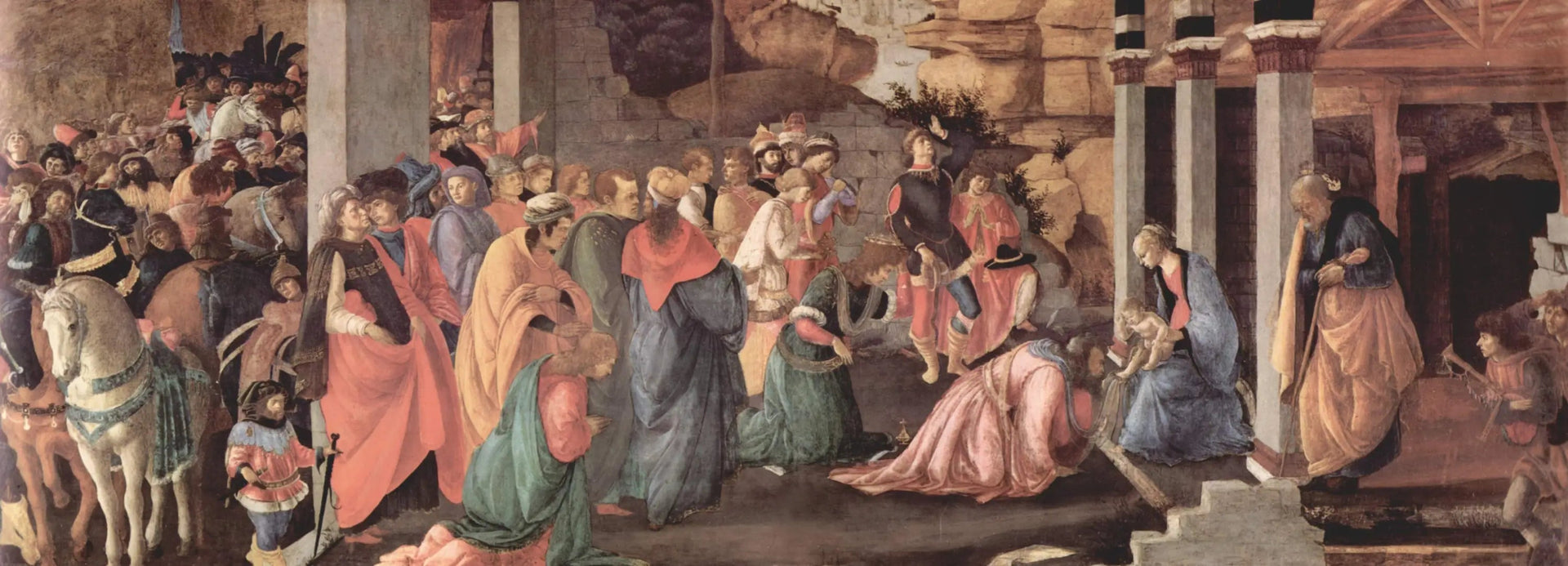 L'Adoration des mages - Filippino Lippi image 1 copie de tableau peinte à la main