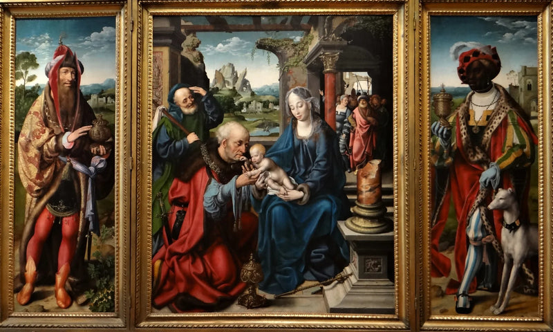 บูชาพระกษัตริย์ผู้มาฝากของขวัญ - Joos van Cleve
