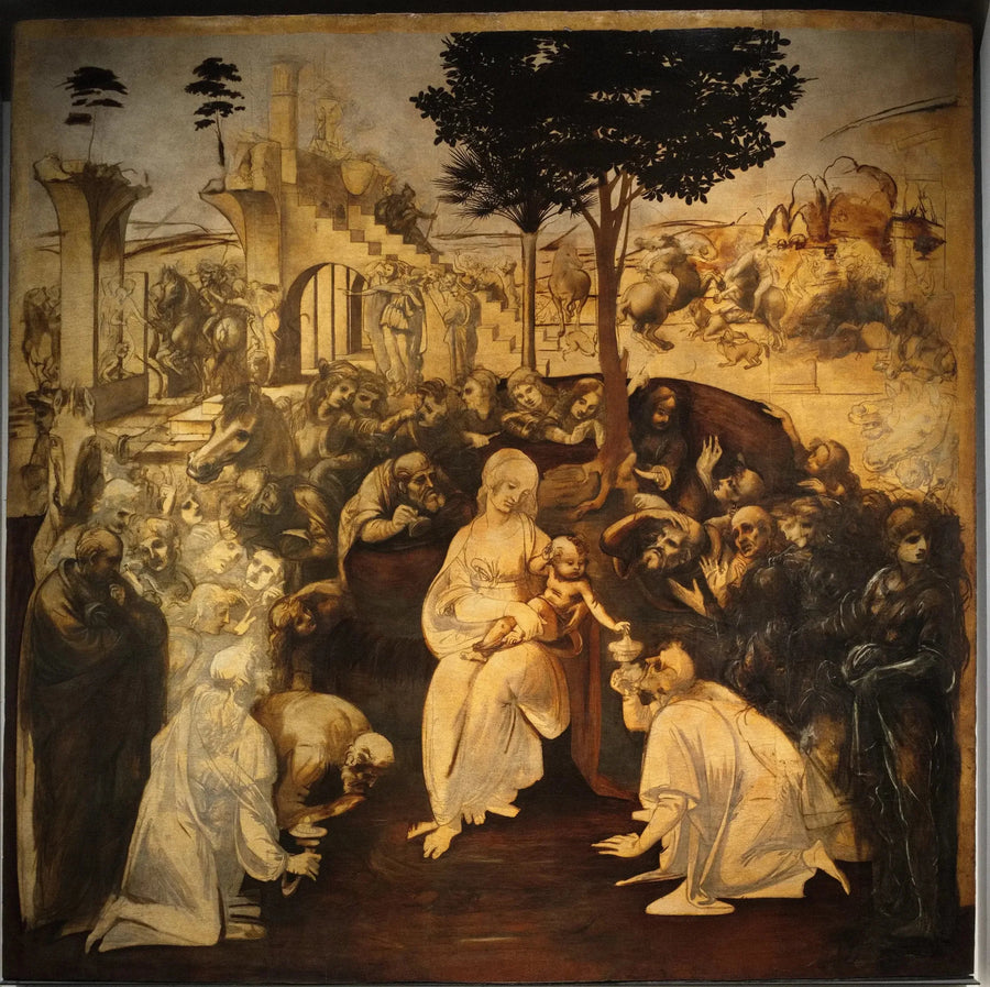 L'Adoration des mages - Léonard de Vinci image 1 reproduction artisanale de tableau