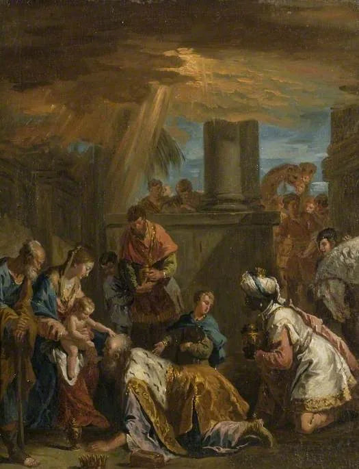 L'Adoration des Mages - Sebastiano Ricci
การบูชาของพระราชา - เซบาสเตียโน ริชชิ