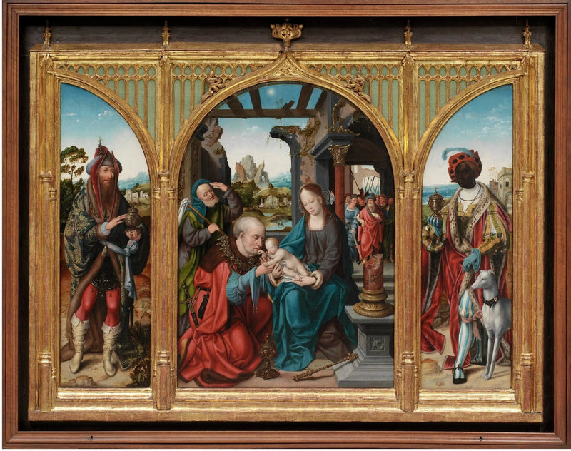 การนมัสการของพระราชาแม่มด - Joos van Cleve