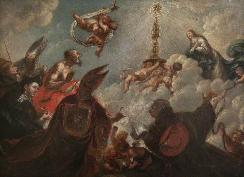 L'adoration du Saint-Sacrement - Francisco Herrera the younger