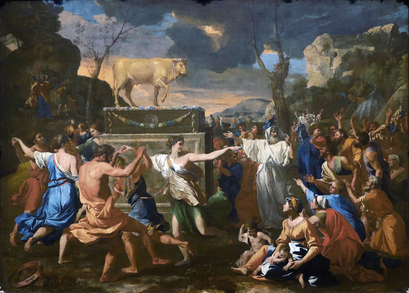 บูชาทองคำวัว - Nicolas Poussin