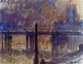 เข็มของคลีโอพัตราและสะพานชาริงครอส - Claude Monet