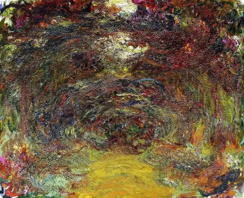 L'allée des rosiers - Claude Monet image 1 reproduction de peinture à l’huile