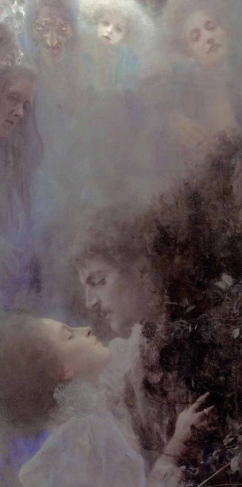 💘 ความรัก (รายละเอียด) – Gustav Klimt (ประมาณปี 1895)