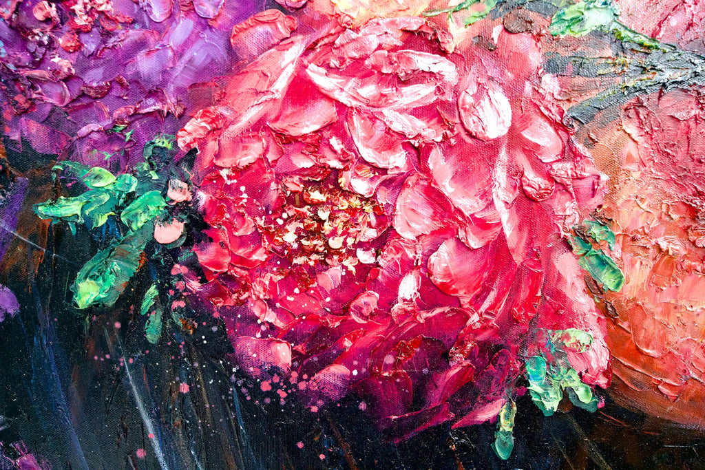L’amour en Fleurs | 200 x 200 cm Reproductions de tableaux à la peinture à l’huile