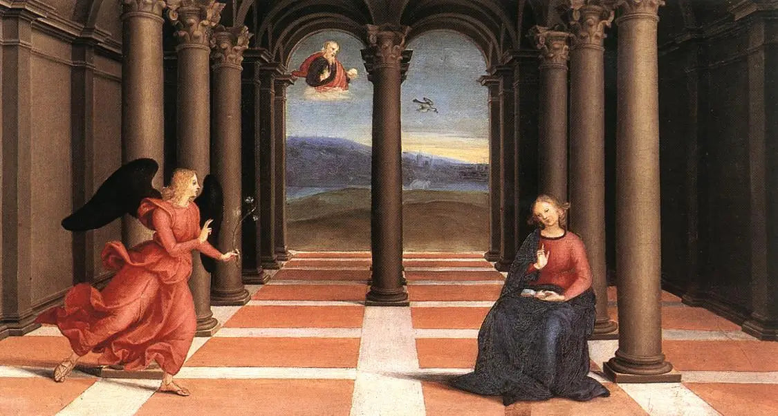 Reproduction du tableau « L'Annonciation - Raphaël Sanzio » par Alpha Reproduction en peinture à l’huile
