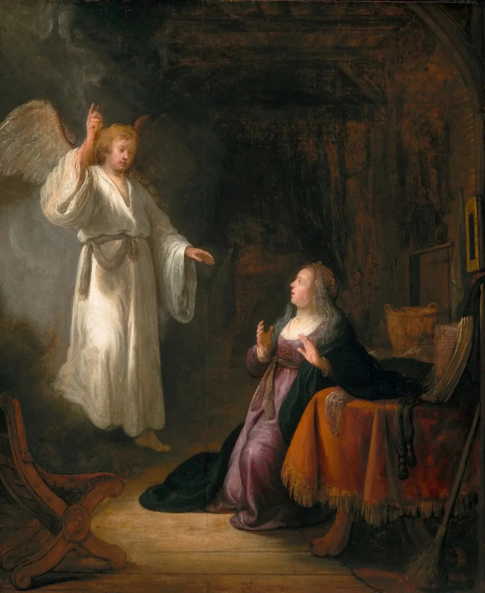 L'Annonciation - Rembrandt image 1 reproduction artisanale de tableau