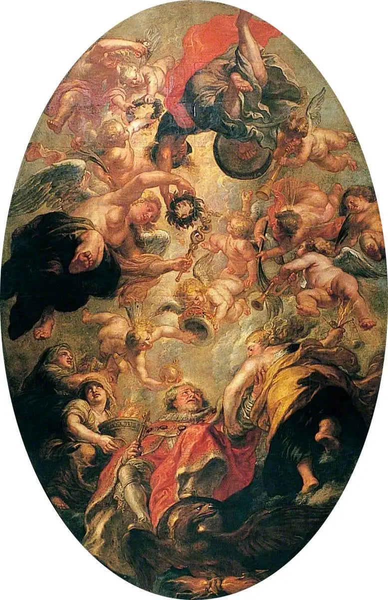 L'Apothéose de Jacques Ier - Peter Paul Rubens image 1 reproduction de peinture à l’huile