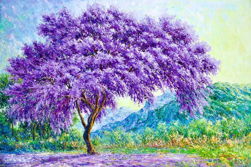 The Purple Tree - Chaloemkiat | 90 x 60 cm Reproductions de tableaux à la peinture à l’huile