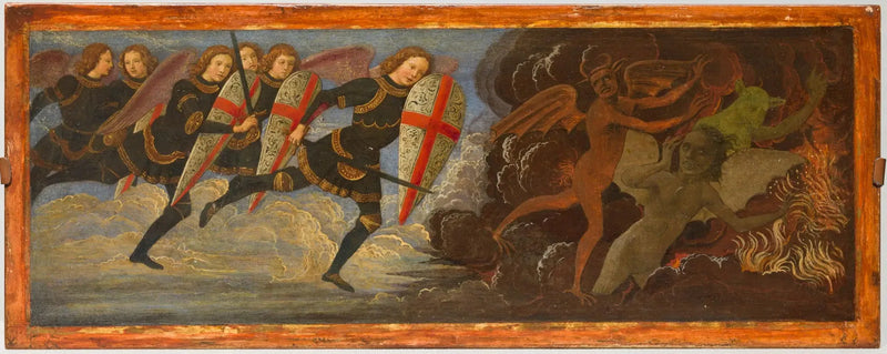 อาร์คแองเจิลนักบุญมิเกลและเทพเทวดาในสงครามกับปีศาจ - Domenico Ghirlandaio
