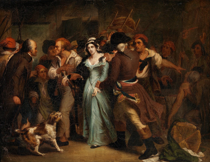 การจับกุมนักสู้ Charlotte Corday - Ary Scheffer