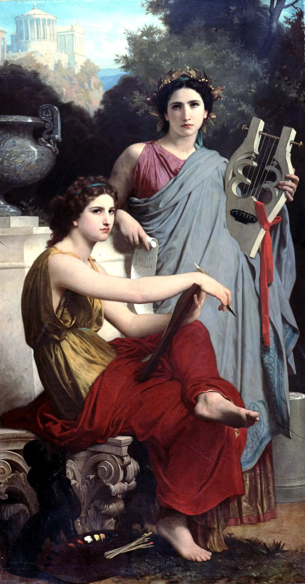 L'art et la littérature - Bouguereau image 1 copie peinte à la main à l’huile