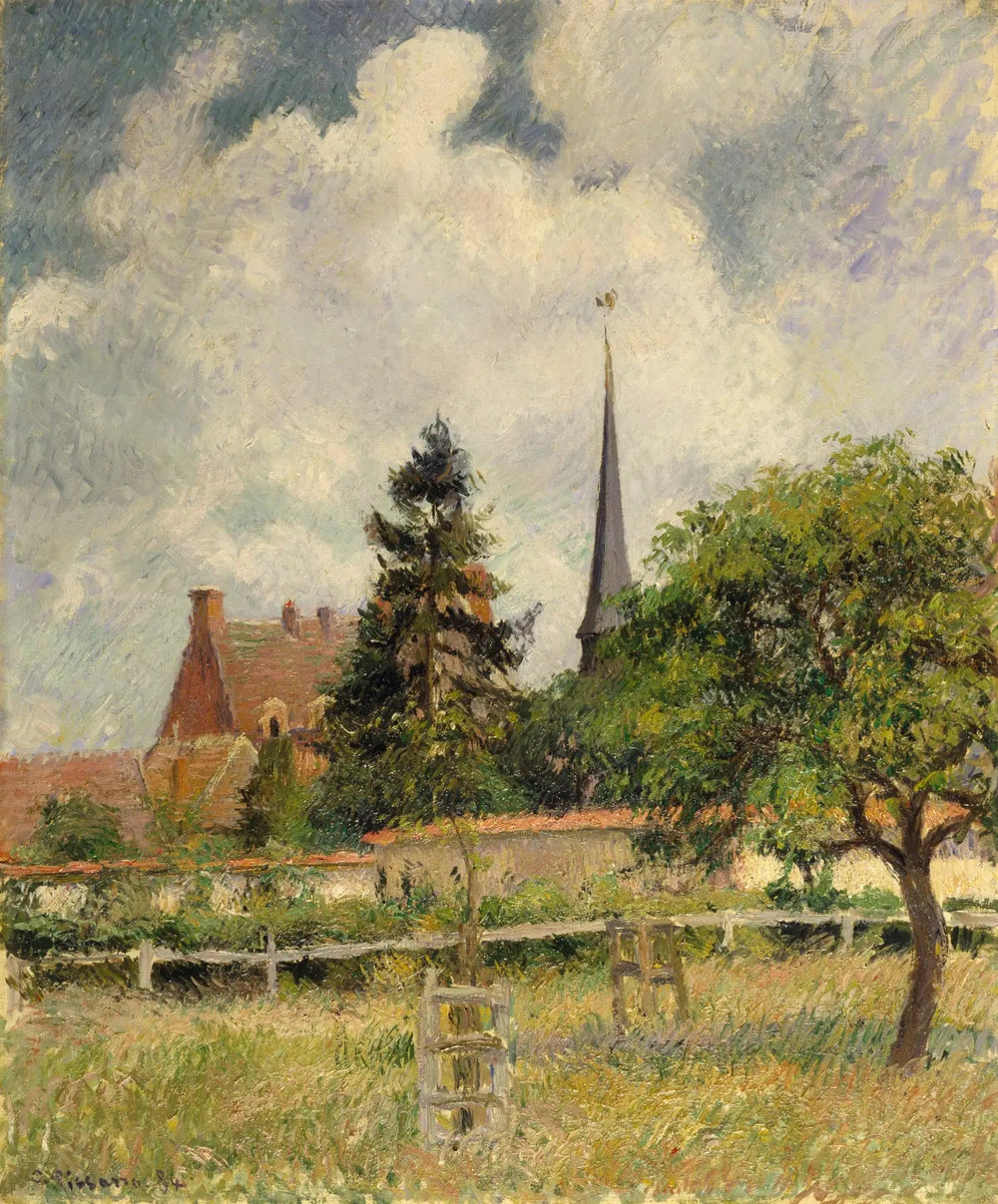 L'église d'Eragny - Camille Pissarro image 1 reproduction réalisée par Alpha Reproduction