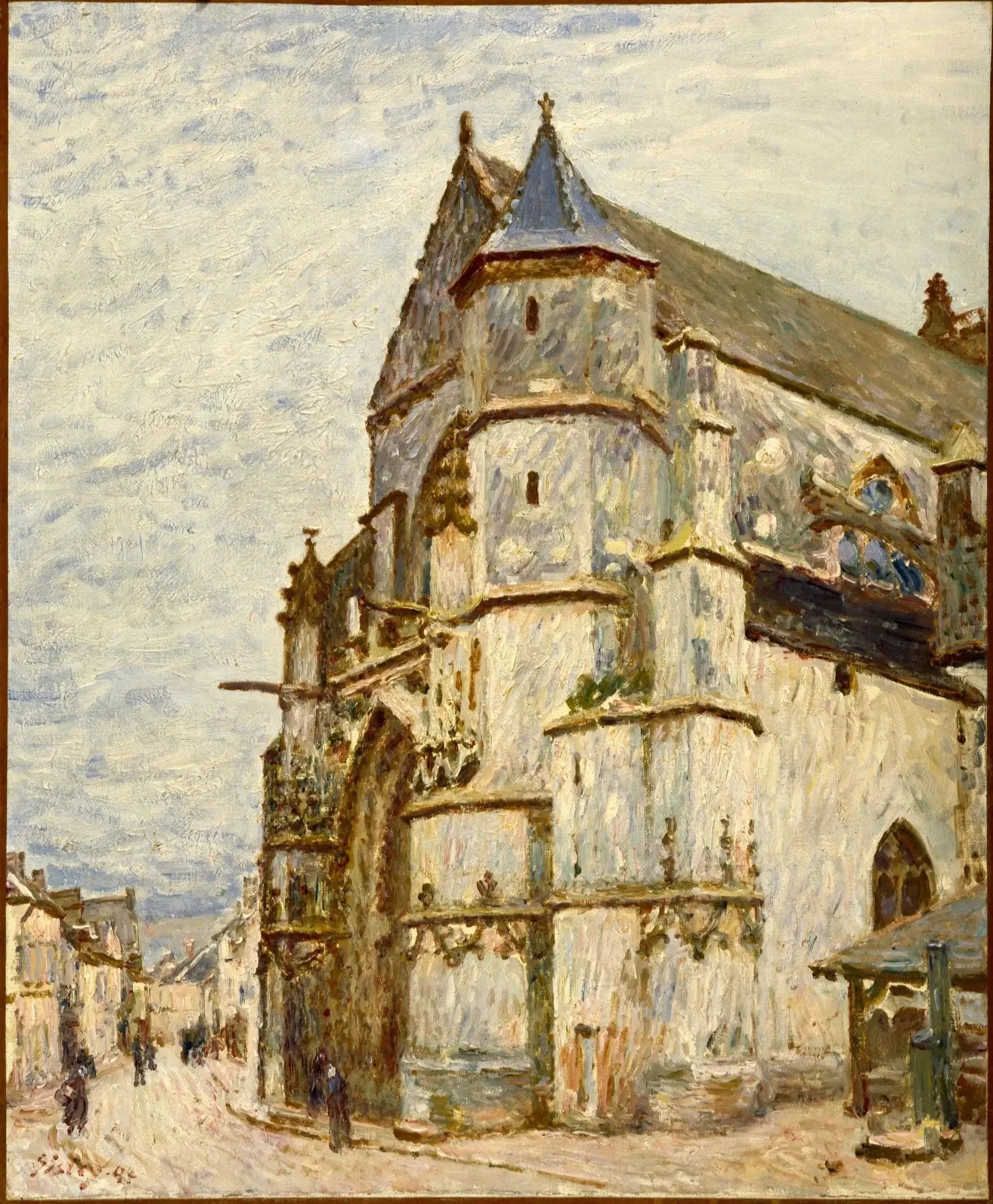 L'Église de Moret après la pluie - Alfred Sisley image 1 copie de tableau peinte à la main