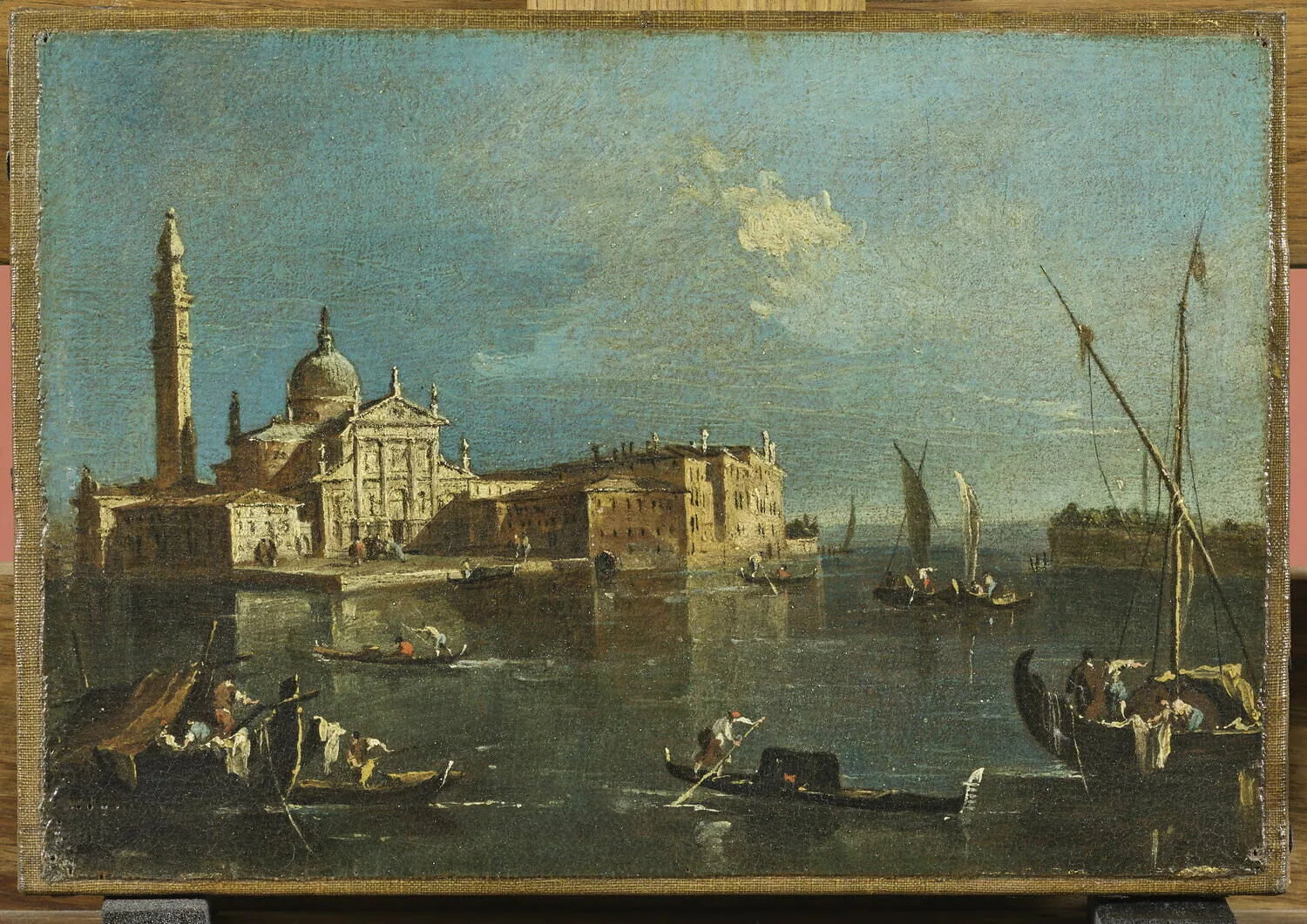 L'Église San Giorgio Maggiore à Venise - Francesco Guardi image 1 copie peinte à la main à l’huile