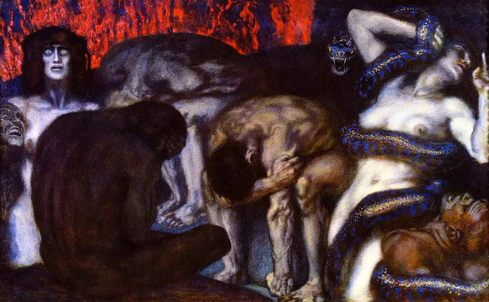 L'Enfer - Franz Von Stuck image 1 reproduction artisanale de tableau