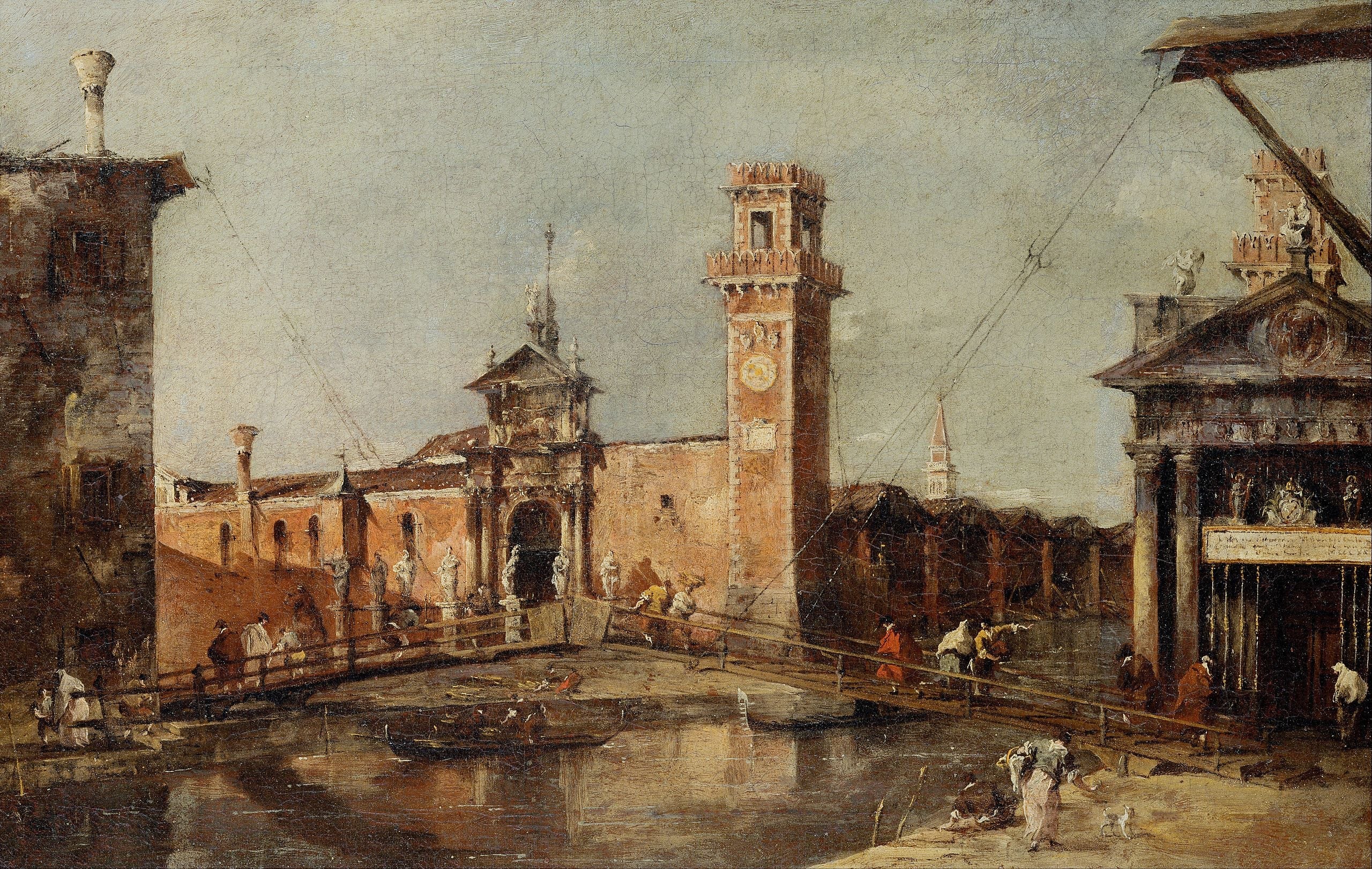 L'entrée de l'Arsenal de Venise - Francesco Guardi image 1 copie de tableau peinte à la main