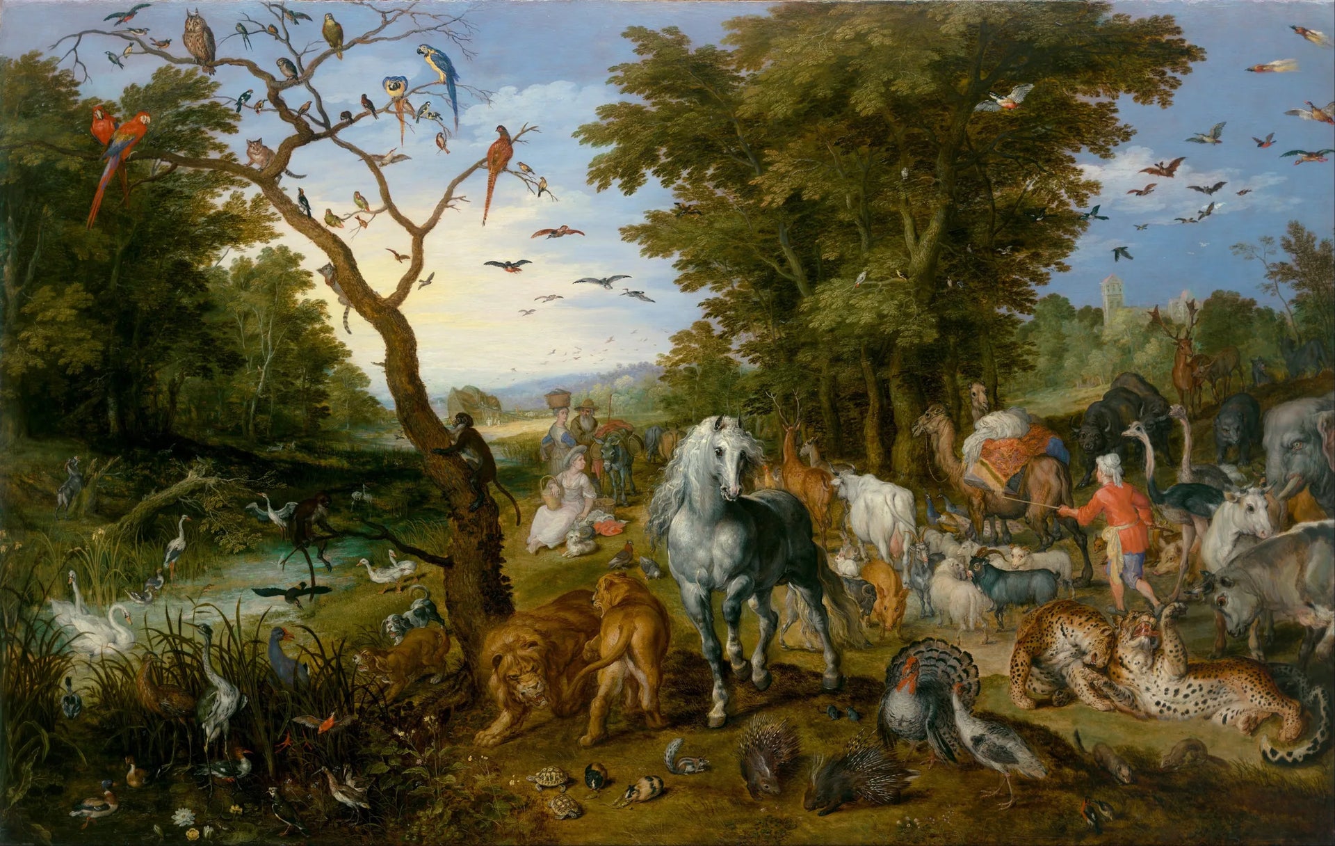 L'entrée des animaux dans l'arche de Noé - Jan Brueghel l'Ancien image 1 reproduction réalisée par Alpha Reproduction