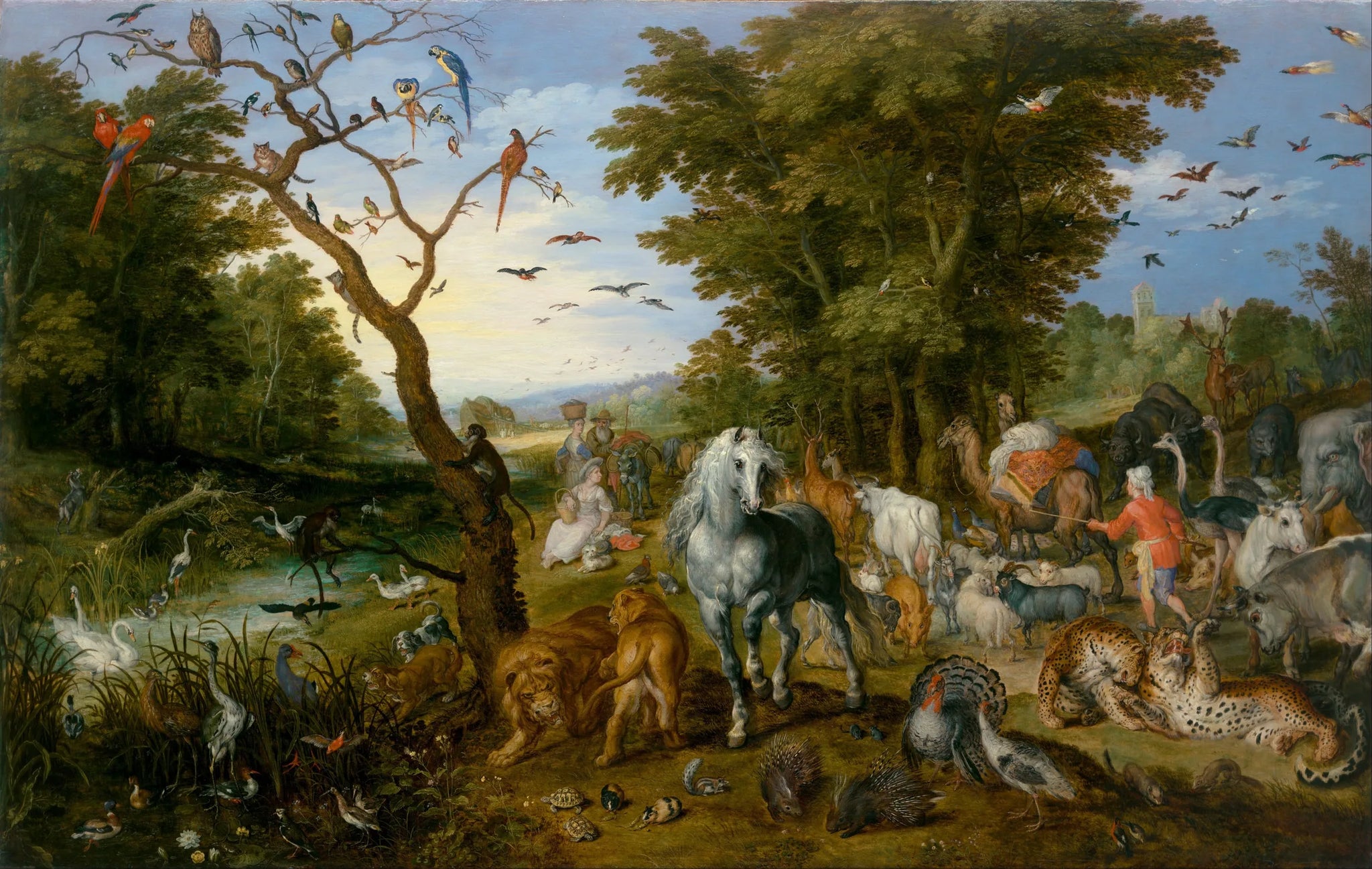 L'entrée des animaux dans l'arche de Noé - Jan Brueghel l'Ancien image 1 reproduction réalisée par Alpha Reproduction