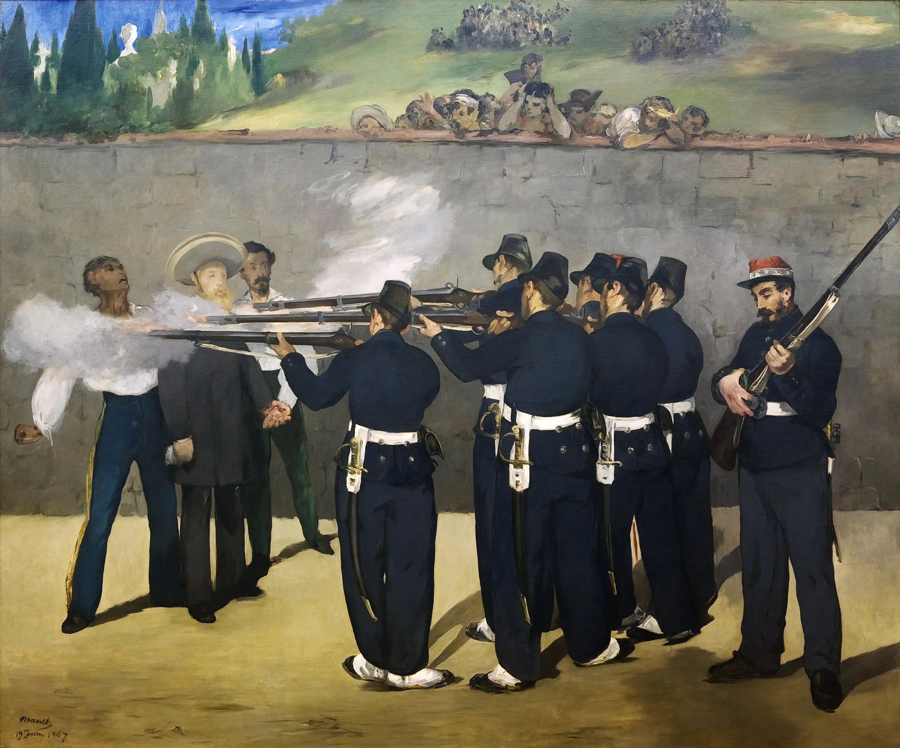 L'Exécution de l'empereur Maximilien - Édouard Manet image 1 reproduction de peinture à l’huile
