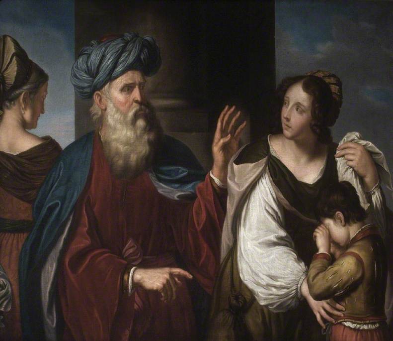 L'expulsion d'Agar et d'Ismaël - Guercino image 1 reproduction d’œuvre d’art à l’huile