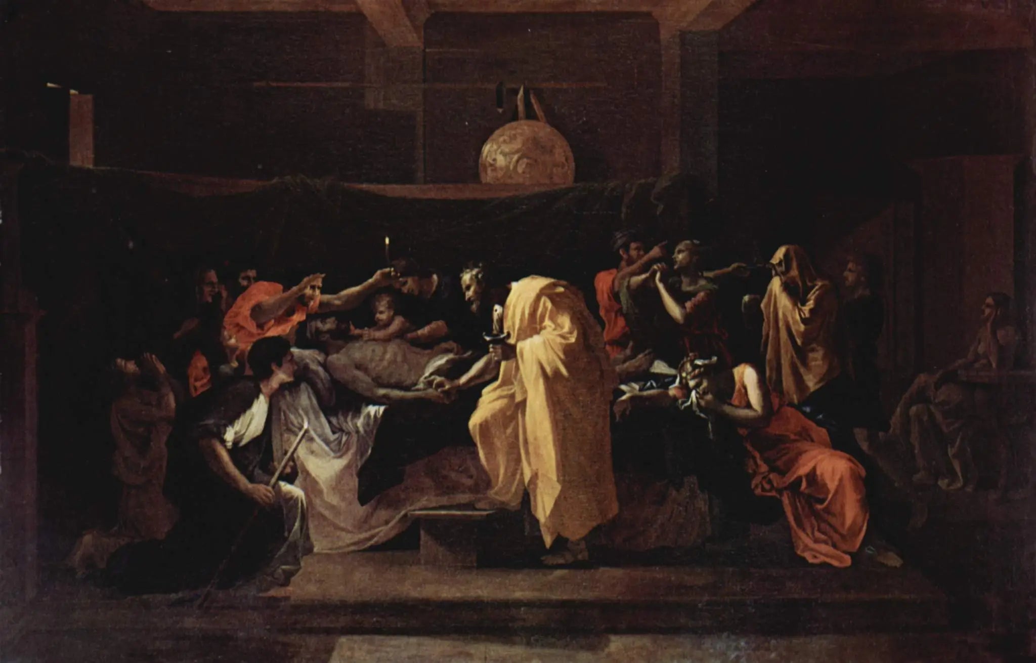 L'Extrême-Onction - Nicolas Poussin image 1 copie peinte à la main à l’huile