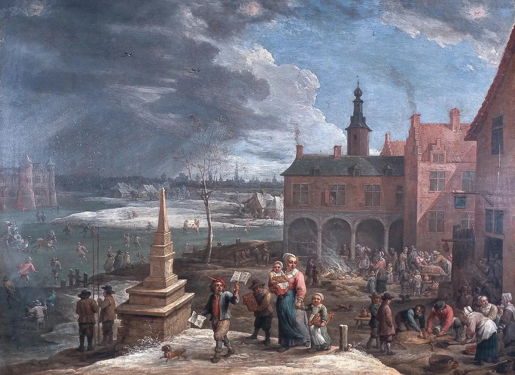 L'hiver - David Teniers le Jeune image 1 reproduction de peinture à l’huile
