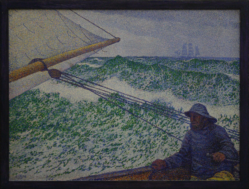 ผู้ชายที่พวงมาลัย - Théodore van Rysselberghe