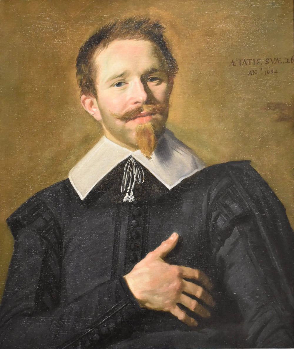 L'Homme à la main sur le cœur - Frans Hals image 1 reproduction artisanale de tableau