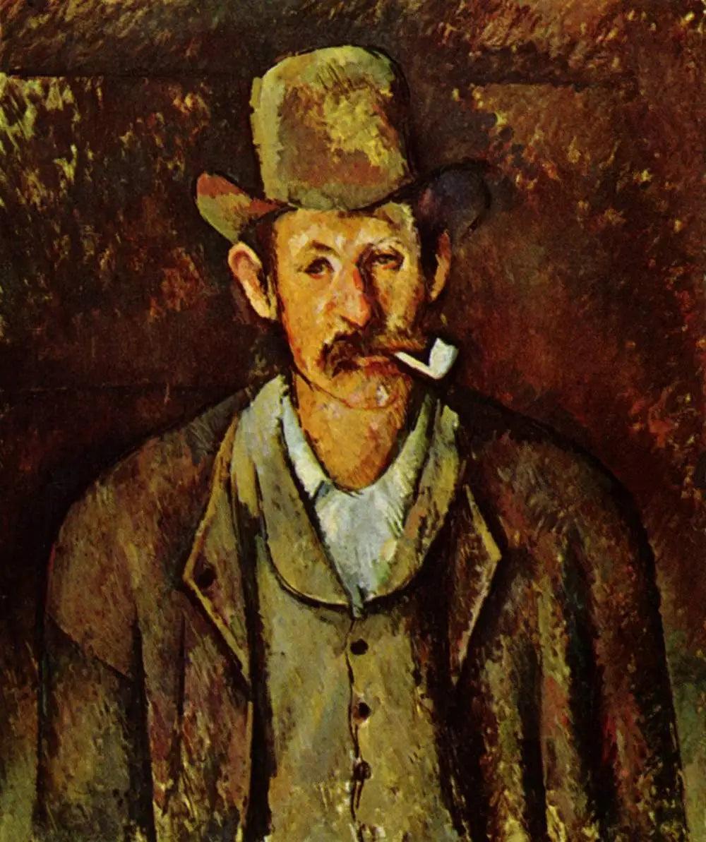 L'homme à la pipe - Paul Cézanne image 1 tableau peint à l’huile sur toile