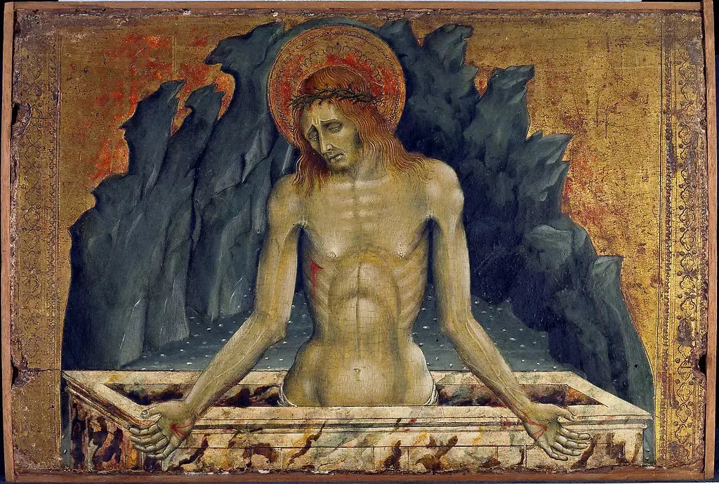 L'homme de douleurs - Giovanni di Paolo image 1 reproduction d’œuvre d’art à l’huile