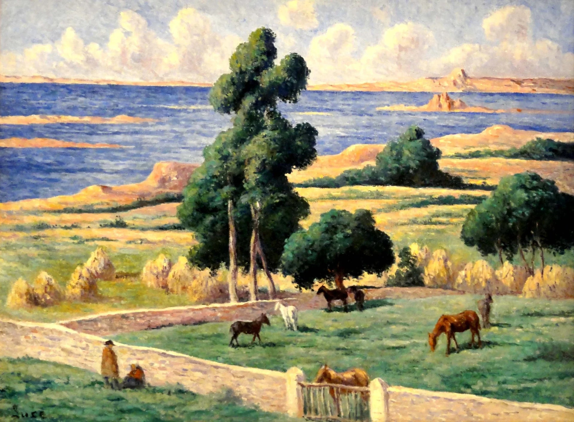 L'île à bois, Kermouster, Lézardrieux - Maximilien Luce image 1 reproduction artisanale de tableau