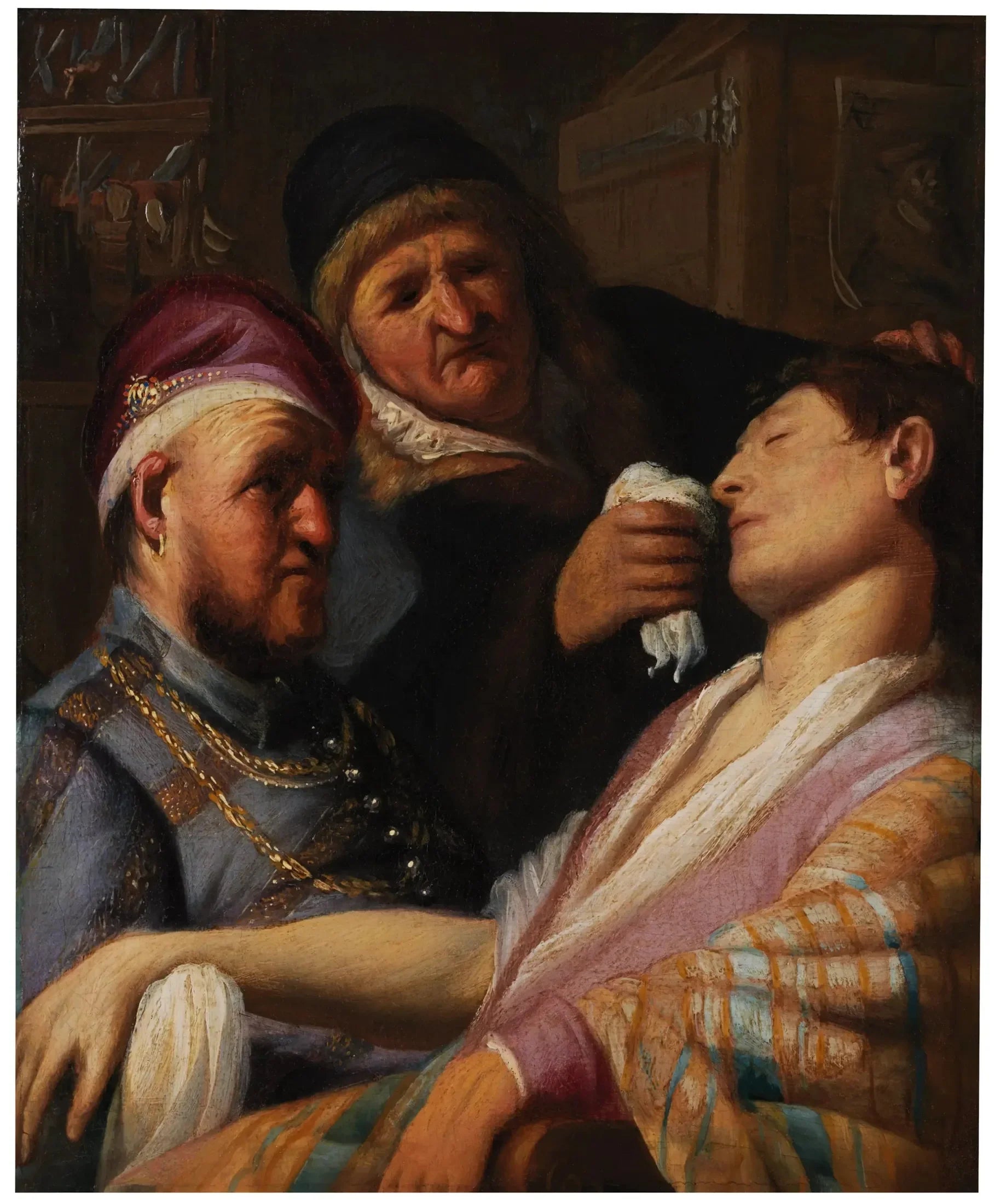 L'Odorat, ou le patient inconscient - Rembrandt image 1 copie de tableau peinte à la main