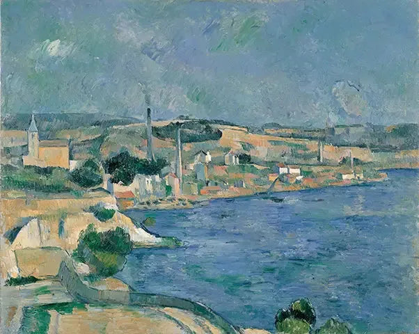 อ่าวมาร์เซย์ พร้อมวิวหมู่บ้านแซงต์-อ็องรี ใกล้แอสตาค - Paul Cézanne