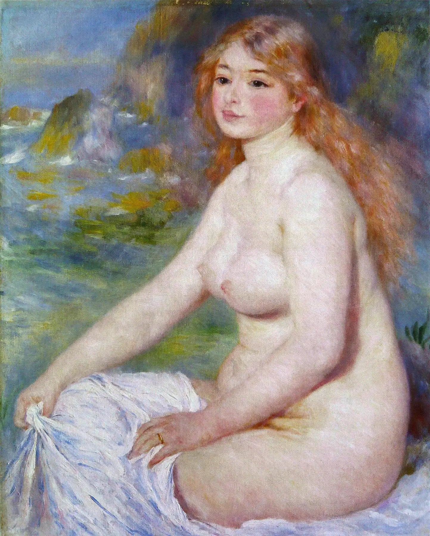 La Baigneuse blonde - Pierre-Auguste Renoir image 1 reproduction de peinture à l’huile