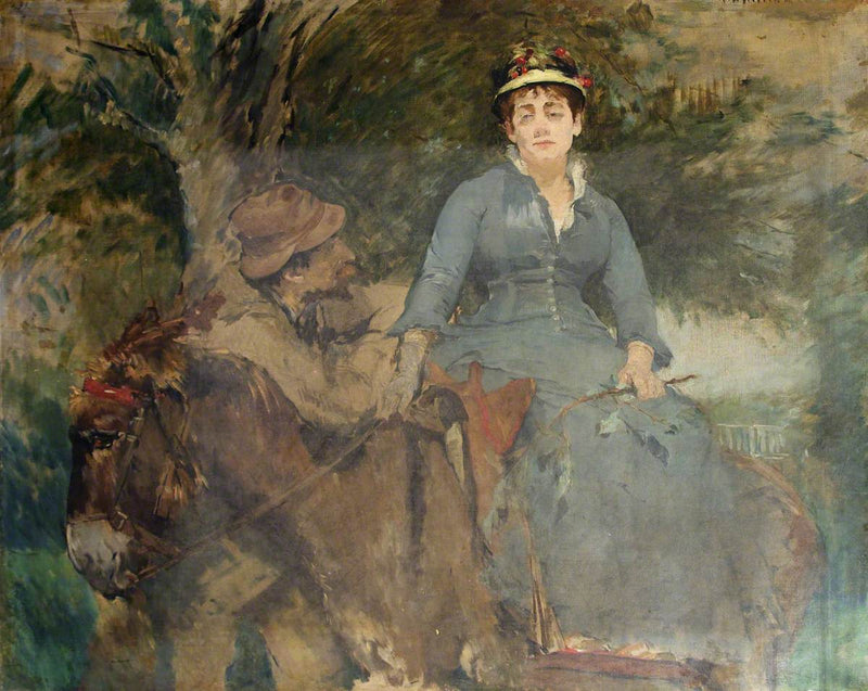 การเดินเล่นบนหลังลา - Eva Gonzalès