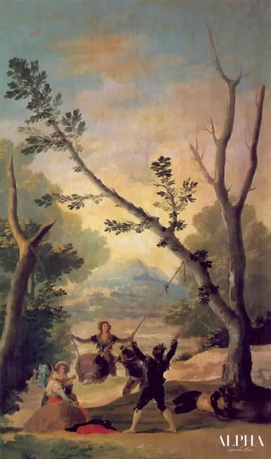 La balançoire - Francisco de Goya - Reproductions de tableaux et peintures haut de gamme