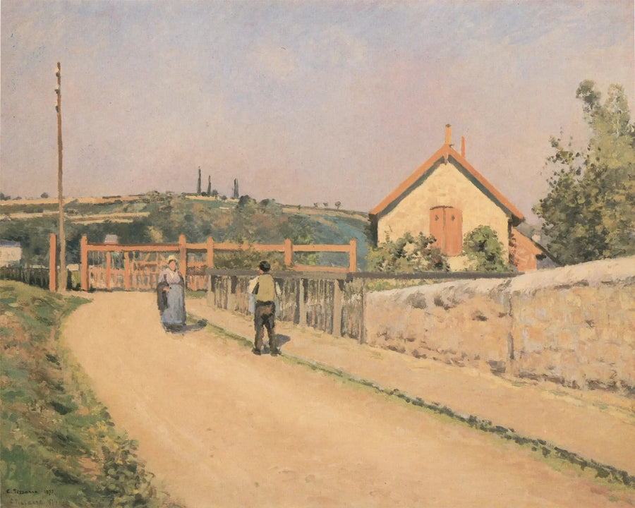 รั้วทางรถไฟที่ Pâtis ใกล้ Pontoise - Camille Pissarro