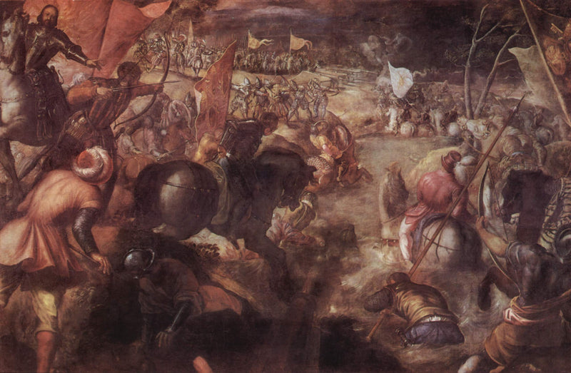 การต่อสู้ที่ทาโร่ - จาค็อป Tintoretto