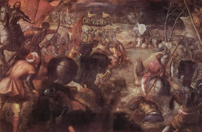 การต่อสู้ที่ทาโร่ - จาค็อป Tintoretto