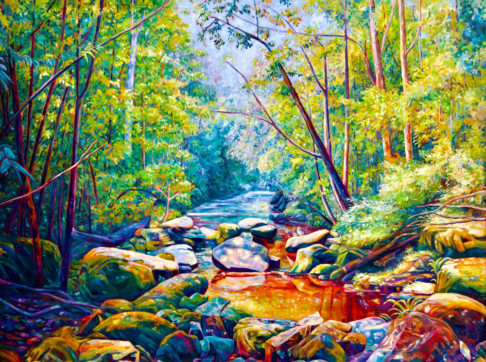 The Beautiful Forest - Kanchana | 160 X 120 cm Reproductions de tableaux à la peinture à l’huile