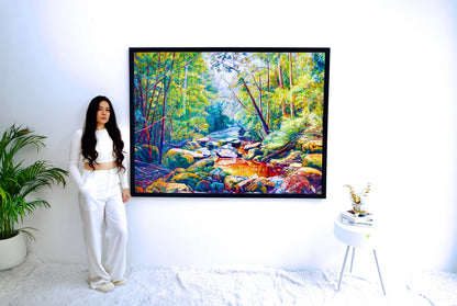 The Beautiful Forest - Kanchana | 160 X 120 cm Reproductions de tableaux à la peinture à l’huile