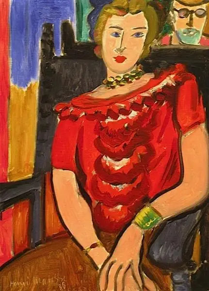 Reproduction du tableau « La Blouse rouge - Henri Matisse » par Alpha Reproduction en peinture à l’huile