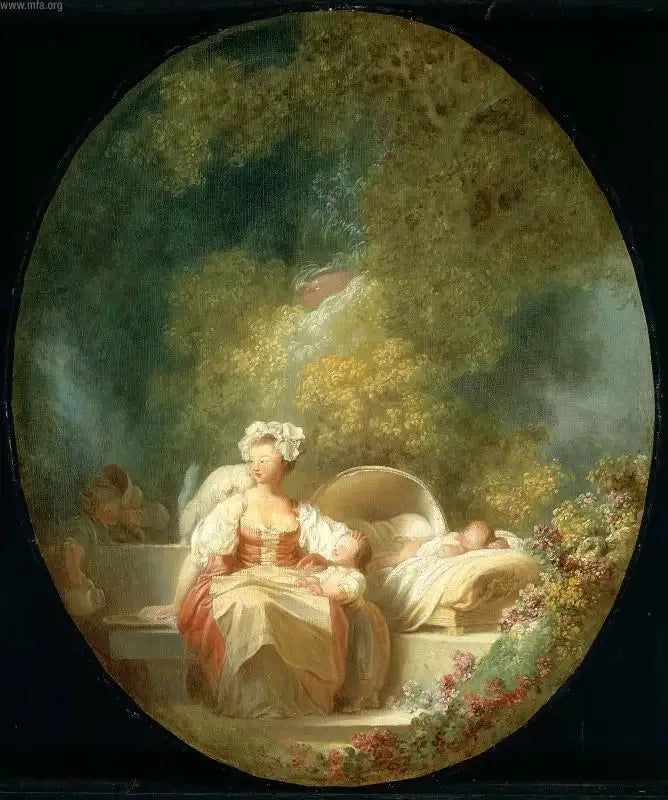 La Bonne mère - Jean-Honoré Fragonard image 1 reproduction d’œuvre d’art à l’huile