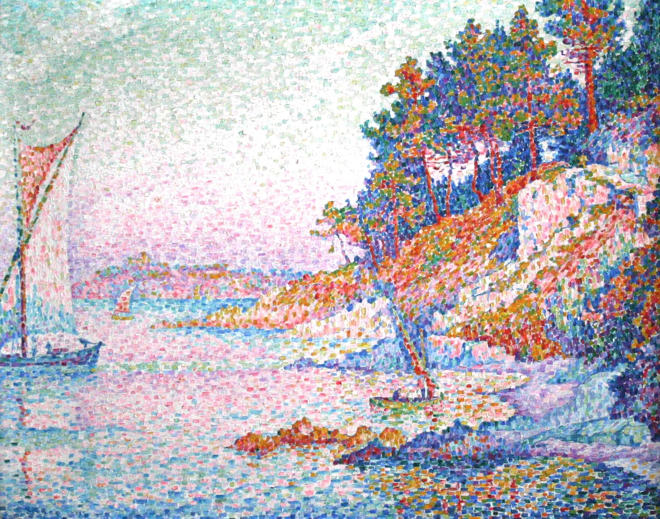 La calanque - Paul Signac image 1 reproduction réalisée par Alpha Reproduction