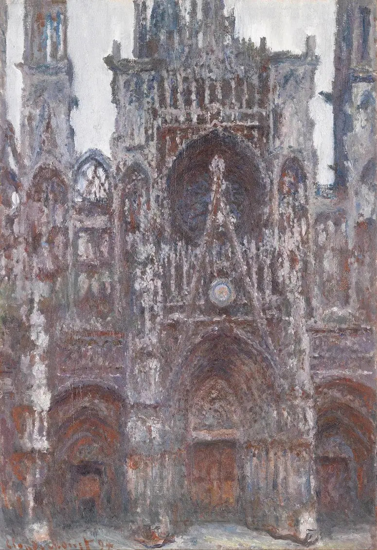 มหาวิหารรูอ็อง ประตูทางเข้าด้านหน้า ความกลมกลืนสีน้ำตาล - Claude Monet