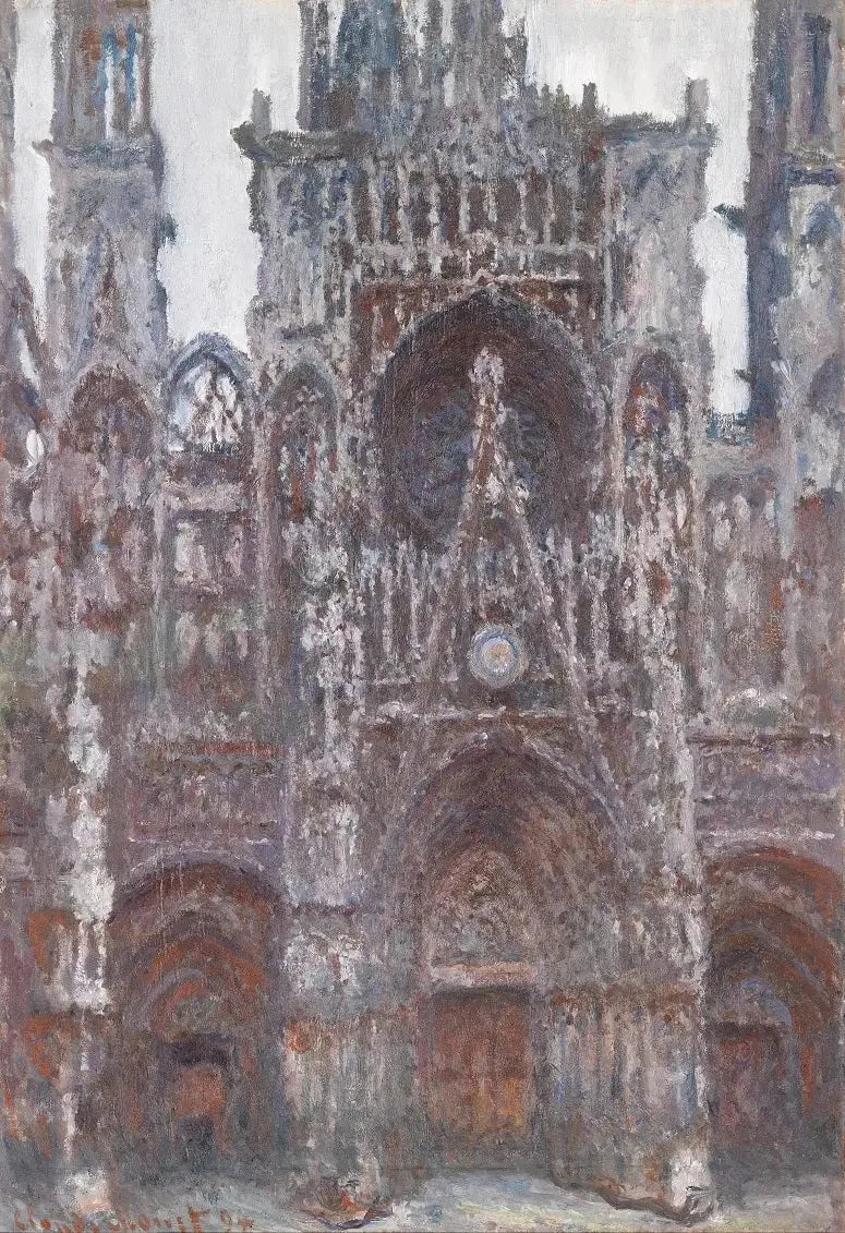 มหาวิหารรูอ็อง ประตูทางเข้าด้านหน้า ความกลมกลืนสีน้ำตาล - Claude Monet